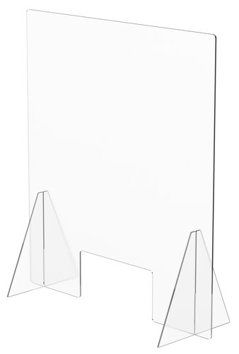 ARCHIVO 2000 - Pantalla de proteccion de mesa para mostrador metacrilato ventana 300 x 150 mm medidas 750 x 850 mm (Ref. 31923M TP)