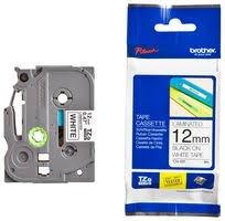 BROTHER - Cinta para etiquetadores cinta rotuladora blanco/negro12 (Ref. TZE231CIV)