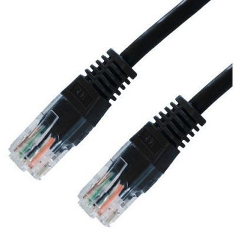 NANOCABLE - Cable red latiguillo rj45 categoria 6 utp awg24 color negro longitud 1 m (Ref. 10.20.0401-BK)