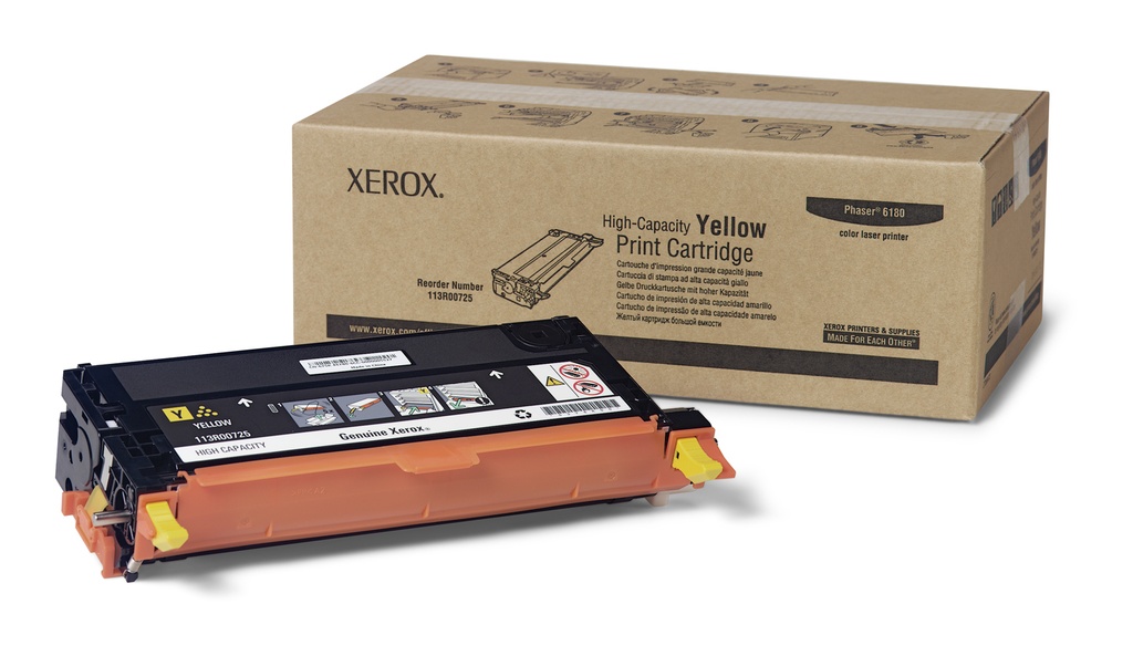 XEROX - TONER AMARILLO PHASER 6180 ALTA CAPACIDAD (Ref.113R00725)
