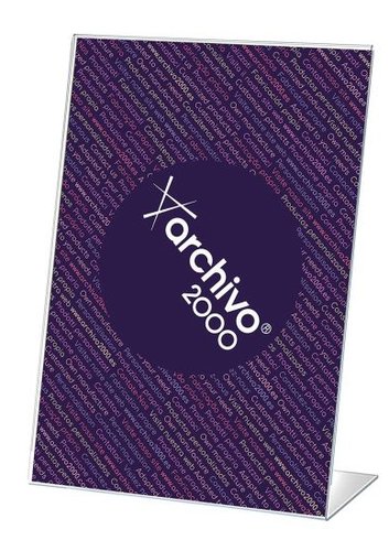 ARCHIVO 2000 - EXPOSITOR SOBREMESA "PREMIUM" EN FORMA DE L DIN A5 VERTICAL ESPESOR 3 MM 65X150X215 MM (Ref.6145 CS TP)
