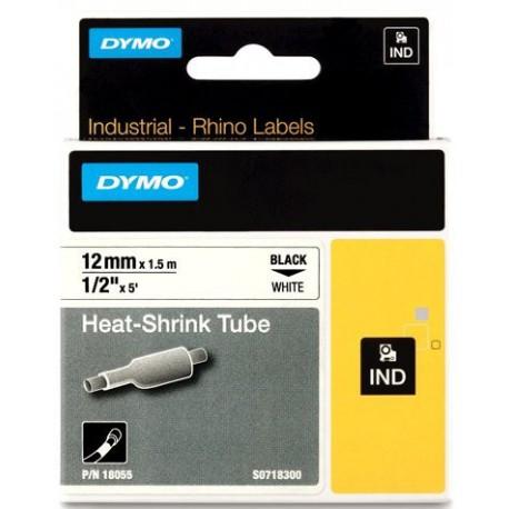DYMO - CINTA de ROTULAR RHINO ID1 TERMO RETRACTIL 1,5m 12mm NEGRO sobre BLANCO () (Ref.18055)
