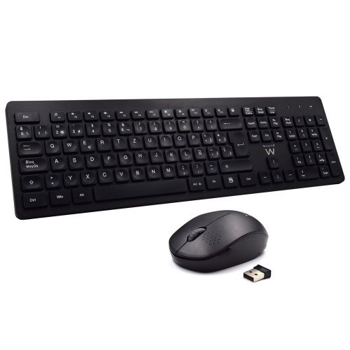 EWENT - Set teclado y raton inalambrico color negro (Ref. EW3256)