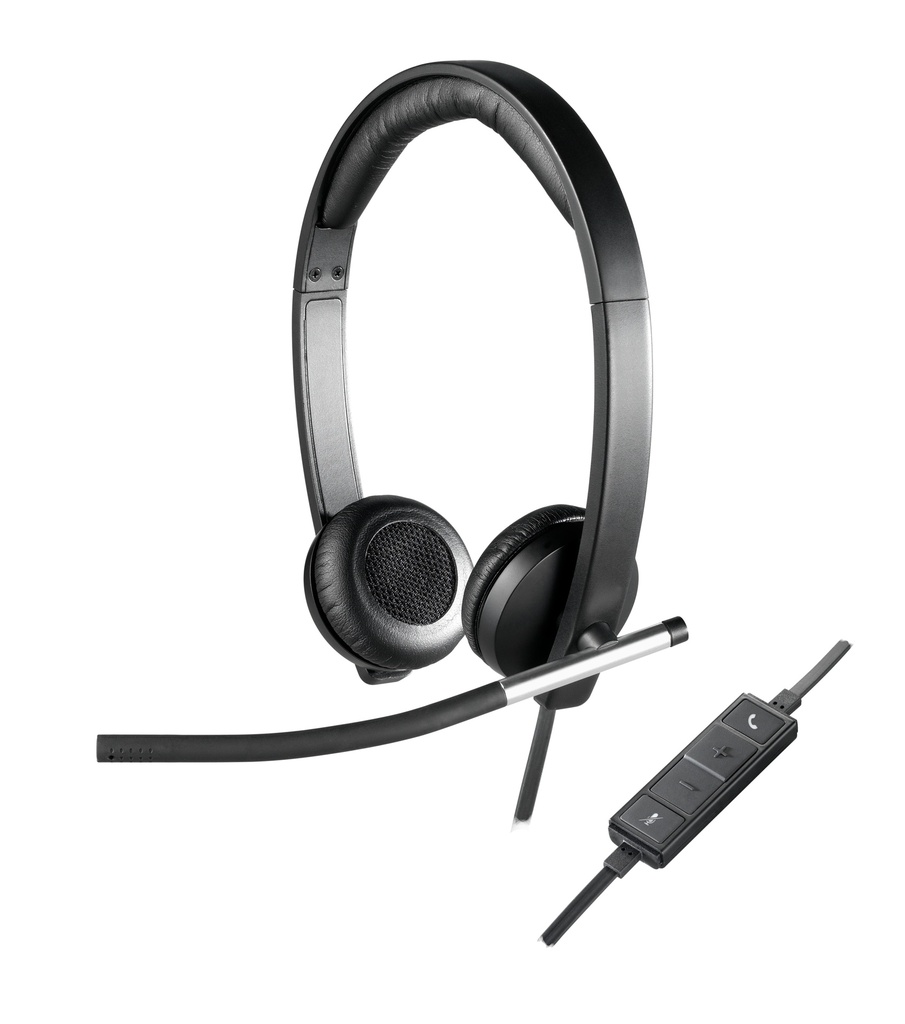 LOGITECH - AURICULAR H650E CON CABLE, DIADEMA, BIAURAL (Ref.981-000519)