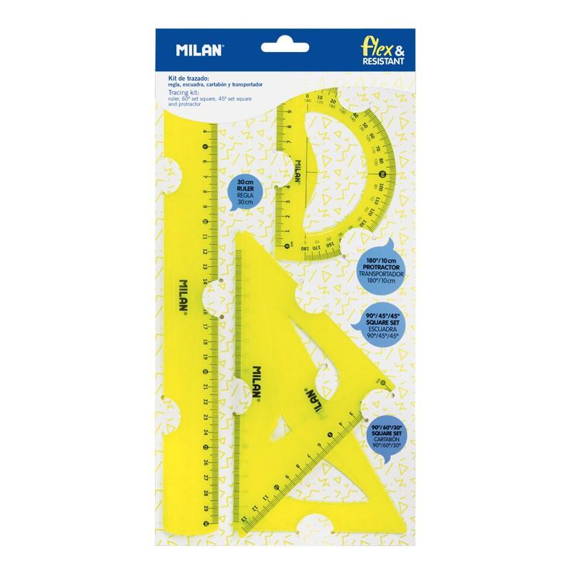 MILAN - EQUIPO DIBUJO 30 CMS AMARILLO (Ref.359801Y)