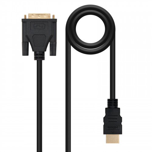 NANOCABLE - Cable dvi a hdmi dvi18+1/m-hdmi a/m color negro longitud 1,8 m (Ref. 10.15.0502)