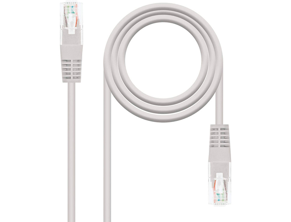 NANOCABLE - Cable red latiguillo rj45 categoria 5e utp awg24 color gris longitud 0,25 m (Ref. 10.20.0100-L25)