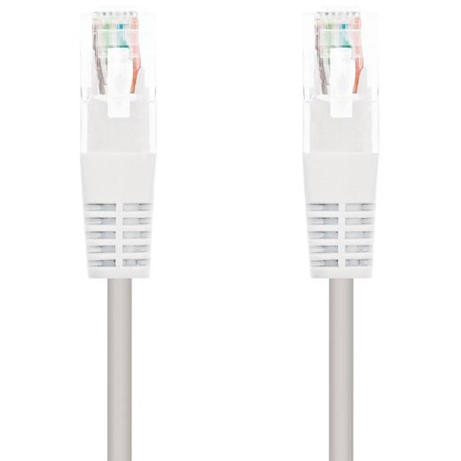 NANOCABLE - Cable red latiguillo rj45 categoria 6 utp awg24 color blanco longitud 2 m (Ref. 10.20.0402-W)