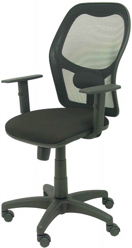PIQUERAS Y CRESPO - SILLA OPERATIVA SINCRONIZADA MOD. ALOCÉN REGULABLE RESPALDO DE MALLA NEGRO (Ref.345SNBALI840B10)