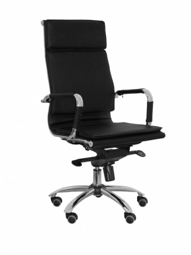 PIQUERAS Y CRESPO - SILLA YESTE DIRECCION MECANISMO BASCULANTE REGULABLE EN ALTURA ASIENTO Y RESPALDO TAPIZADO SIMILPIEL NEGRO (Ref.254DBSPNE)
