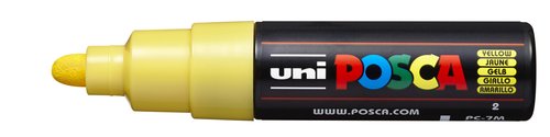 UNI-BALL - MARCADOR T.OPACA NO PERM. UNI POSCA 7,0 (PC-7M) AMARILLO (Ref.228262000)