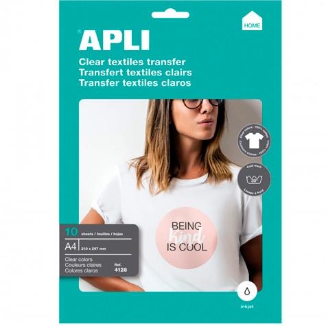 APLI - Papel transferencia A4 10 Hojas (Ref.4128)