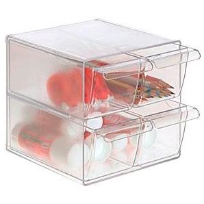 ARCHIVO 2000 - Cubo organizador Con 4 cajones pequeños transparente 195x155x155 mm (Ref.6704CSTP)