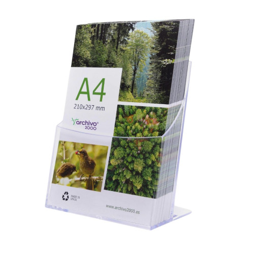 ARCHIVO 2000 - PORTAFOLLETOS A.2000 A4 VERTICAL 1 COMPARTIMENTO PREMIUM CRISTAL (Ref.6143 CS TP)