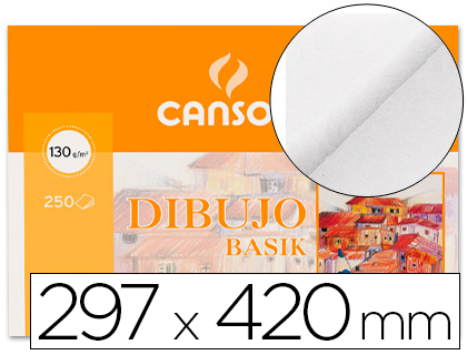 CANSON - Papel Dibujo BASIK A3 130 Gr (Ref.200402766)