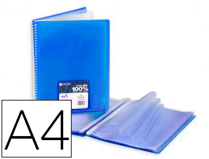 CARCHIVO - Carpeta archivex star escaparate con espiral 40 fundas din A4 azul (Ref. 53034050)