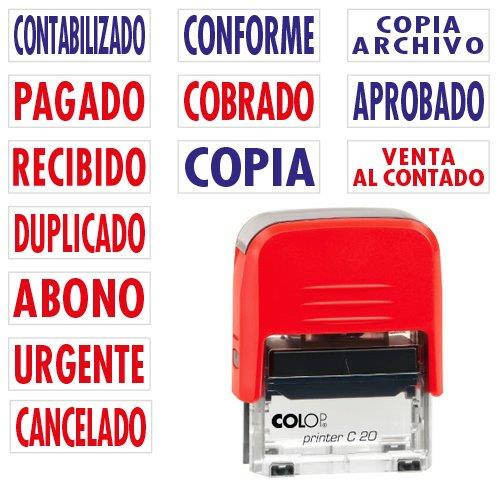 COLOP - Sello Printer 20 38X14MM AZUL "CONFORME" (Ref.SFC20.PR20C.07)