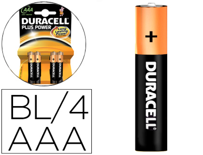 DURACELL - PILA RECARGABLE AAA 750 MAH BLISTER DE 4 UNIDADES (Ref.81364750)
