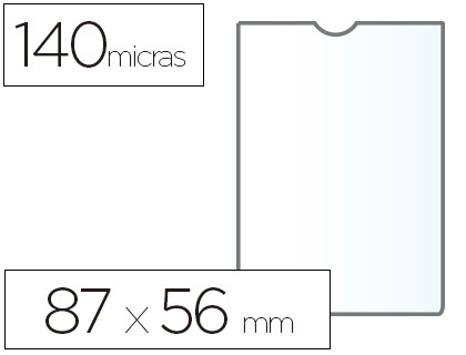 ESSELTE - Fundas portacarnets 87x56 mm 140 micras (Ref.46001)