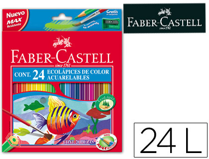 FABER CASTELL - Estuche cartón 24 Lápiz acuarelable Classic Colour (Ref.114425)