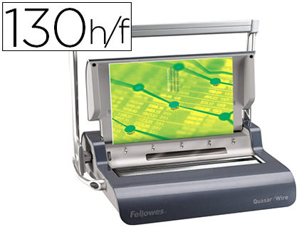 FELLOWES - Encuadernadora Quasar Wire 470x412x132 mm Cap. Perforación 15 h (Ref.5224101)