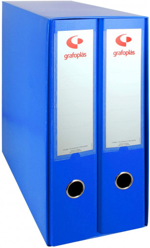 GRAFOPLÁS - MODULO ARCHIVADORES palanca GRAFCOLOR 2 uds.Fº 75mm AZUL (Ref.7279230)