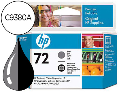 HP ( HEWLETT PACKARD ) - Cabezal Inyección 72 Gris/Negro (Ref.C9380A)