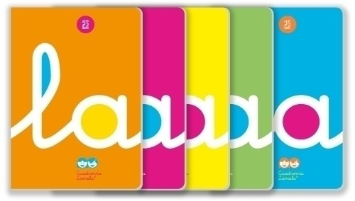 LAMELA - LIBRETA GRAPADA tapa POLIPROPILENO A4 50h CUADROVIA 2.5 mm (5 col.fluor surt.) (Ref.06A4P02)