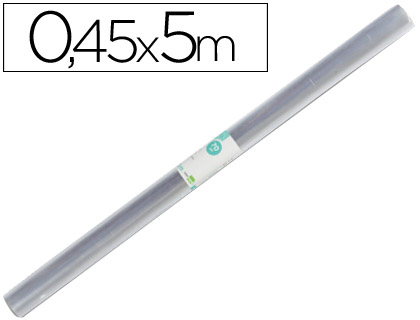 LIDERPAPEL - Rollo FORRALIBROS TRANSPARENTE S/ADHE. 45X500 (Ref.55045)