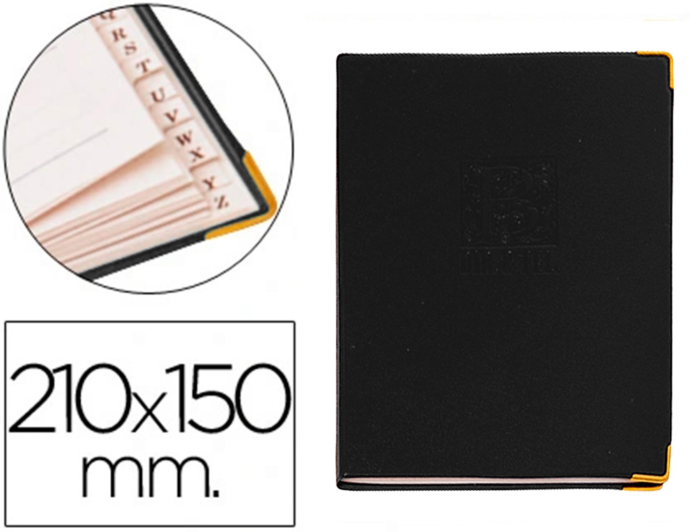 LISTIN TELEFONICO TAPA FLEXIBLE TAMAÑO 21X15 CM -CON CANTONERA DORADA (Ref.2530)