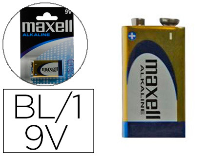 MAXELL - Pila alcalina 9v lr09 blister de 1 unidad (Ref. LR09-B1 MXL)