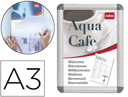 NOBO - Vitrina Clipdown 45,8x33,5x1,7 cm Ext. A3 Int. (Ref.1902213)