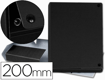 PARDO - Carpeta proyecto Lomo 200 mm Negra PVC (Ref.972001)