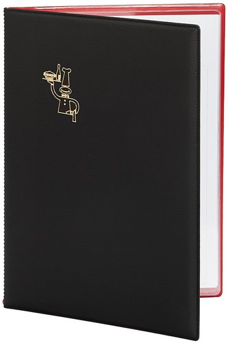 PARDO - PORTAMENUS 4 FUNDAS CON LAMINAS LITOGRAFIADAS NEGRO (Ref.435001)