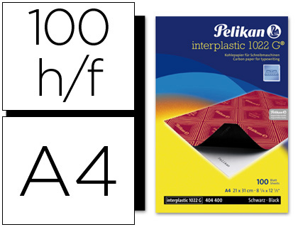 PELIKAN - Papel Calco 10 Hojas Negro Maquina escribir (Ref.401026)