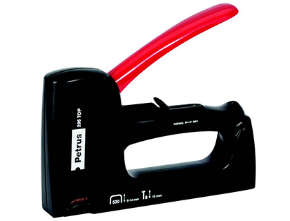 PETRUS - Clavadora 295 TOP Cuerpo plástico Con ajuste potencia Usa grapas 530 de 6-14 mm (Ref.66786)