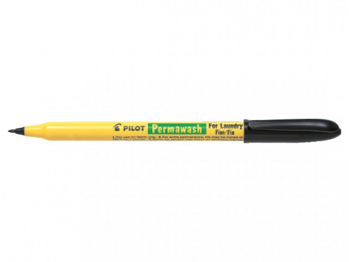 PILOT - Marcador textil Permawash para ropa Punta de fibra de poliéster Negro (Ref.SW-LMF-B / NLMF)