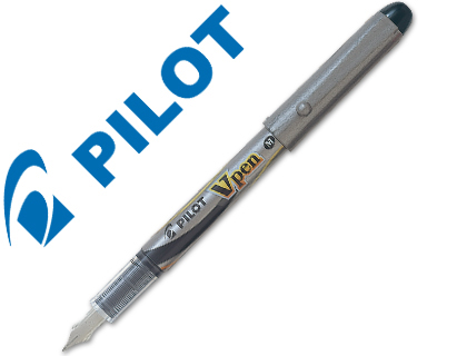 PILOT - Pluma desechable Vpen Silver Negro Tinta liquida Metalico (Ref.SVP-4M-B / NVPN)