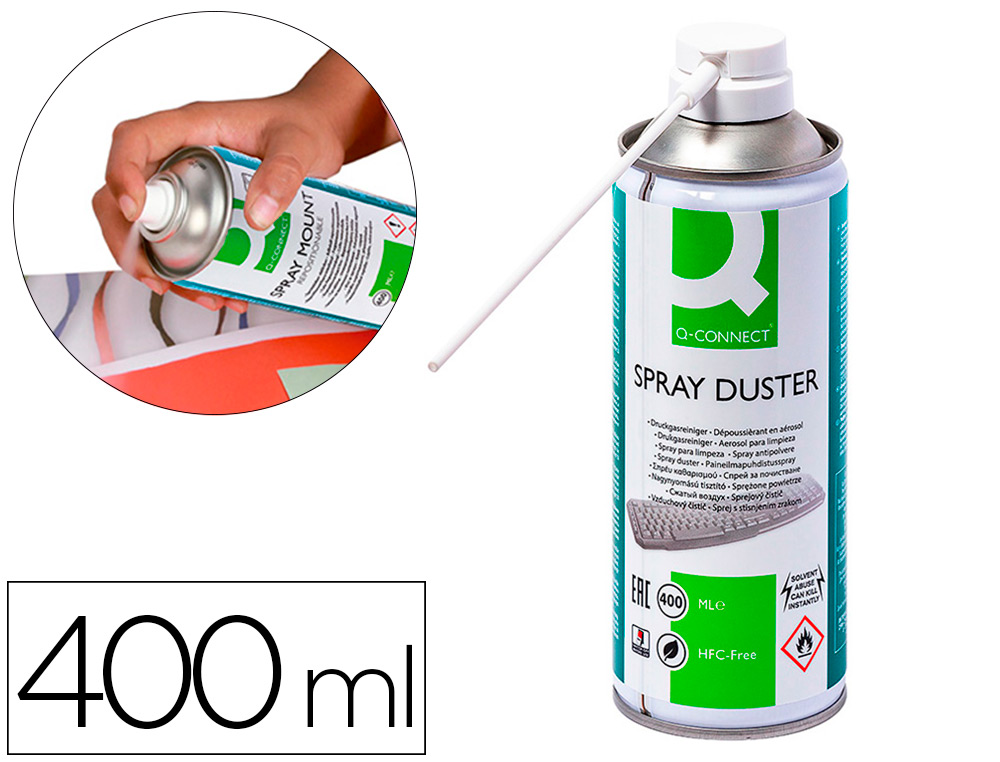 Q-CONNECT - AIRE A PRESION PARA LIMPIEZA GENERAL 400 ML (Ref.KF04499)
