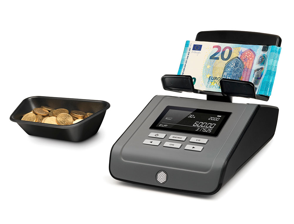 SAFESCAN - Balanza cuenta monedas y billetes, pesa y cuenta recibos, bonos y cupones 6165 (Ref.131-0573)
