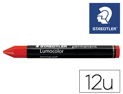 STAEDTLER - Crayon Cera 12mm Rojo (Ref.236-2)