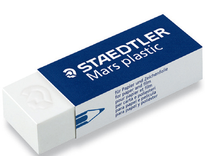 STAEDTLER - Goma de borrar Mars plastic Blanca Suave Sin virutas (Ref.52650)