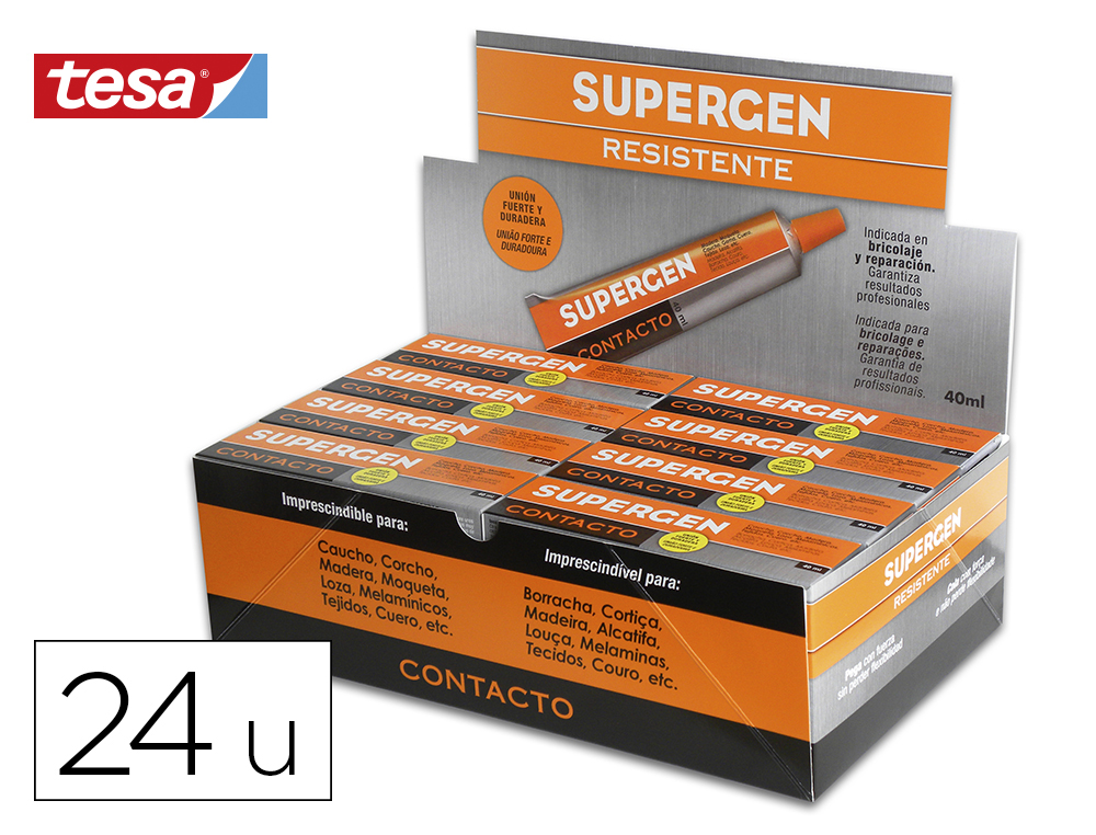 SUPERGEN - PEGAMENTO CONTACTO INCOLORO 40 ML UNIDAD (Ref.62601-00000-04)
