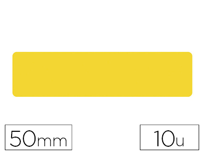 TARIFOLD - Pack DE 10 SIMBOLOS ADHESIVOS FORMA LONGITUDINAL COLOR AMARILLO (Ref.197104)