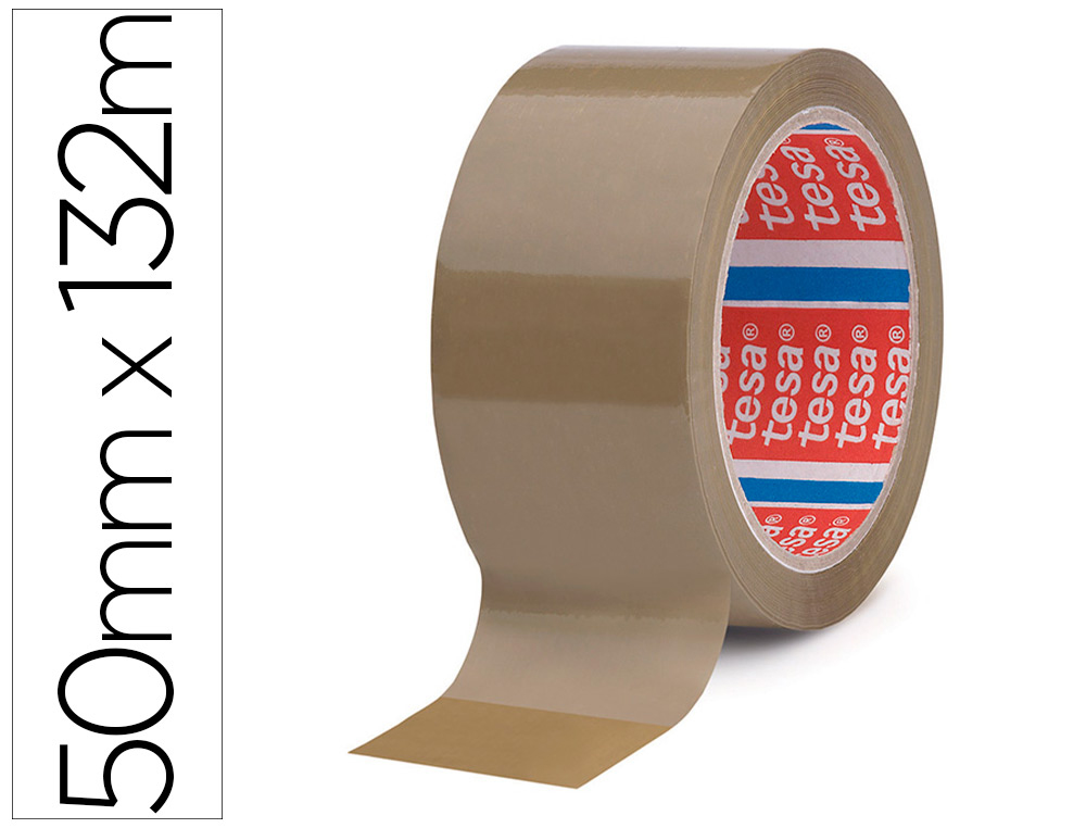 TESA - Cinta embalaje 132 mm x 50 m Marrón (Ref.04089-00106-06)