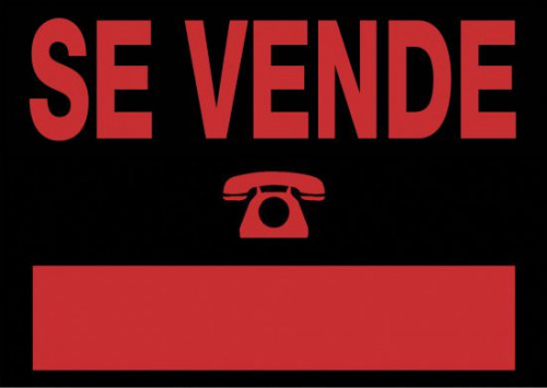 UNIPAPEL - Cartel anunciador Se Vende 50X70 Negro y naranja PVC (Ref.6160NE)