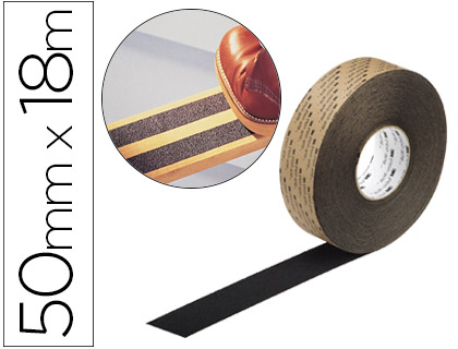 3M - CINTAS ANTIDESLIZANTES SOPORTE DE VINILO ADHESIVO +ABRASIVO 18MX50MM (Ref.FN510041083)