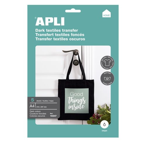 APLI - Papel transferencia Inkjet 5 hojas (Ref.10247)
