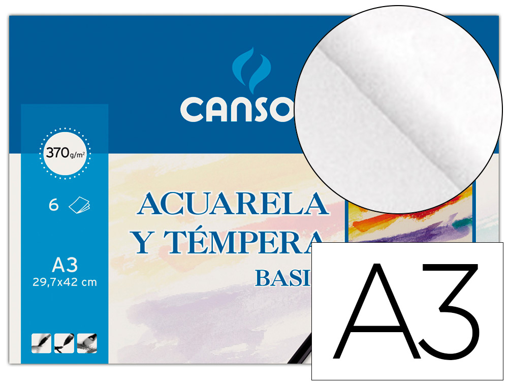 CANSON - Papel 6 Hojas A3 370 Gr (Ref.200402393)