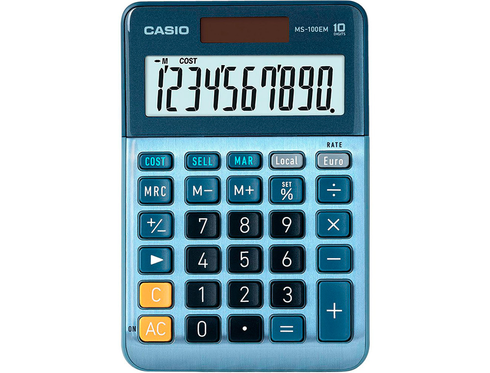 CASIO - Calculadora sobremesa MS-80VER-100/120 TER 10 digitos Solar /pilas (Ref.MS-100TERII)